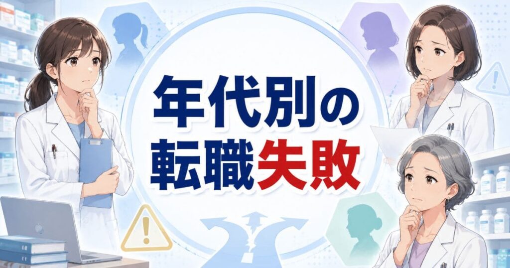 年代別に変わる薬剤師の転職失敗パターン