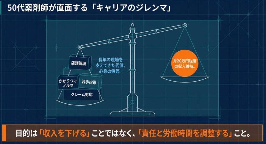 管理業務やノルマからの解放を求める50代
