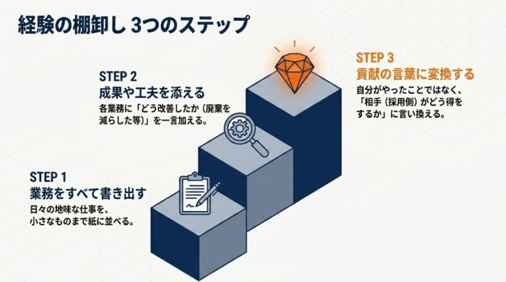 棚卸しの具体ステップ