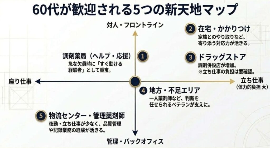 60代薬剤師が歓迎される5つの職場