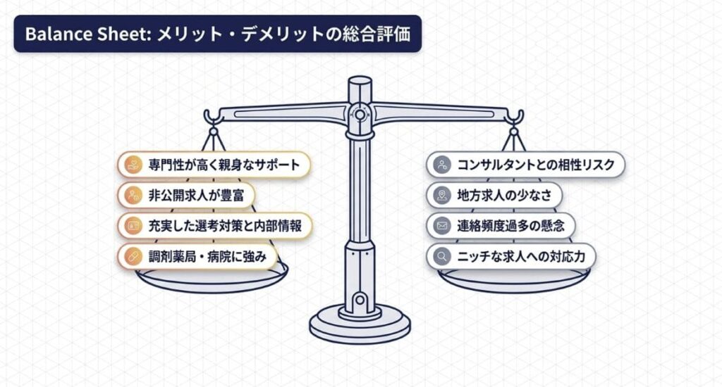 薬剤師転職ガイド編集部が分析!ファルメイトのメリット・デメリット