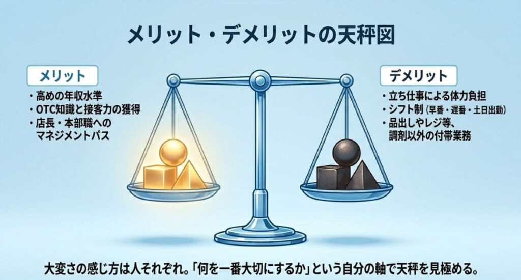 ドラッグストア薬剤師として働くメリット・デメリット