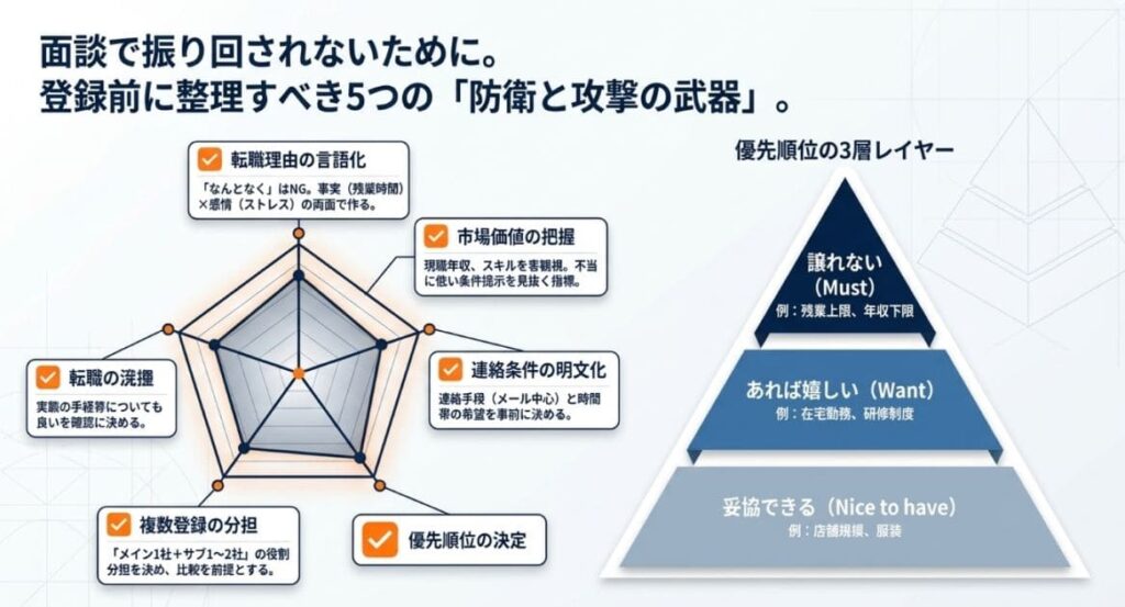 整理1:転職理由を「事実×感情」で言語化する