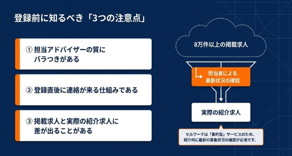 登録前に知っておきたい3つの注意点