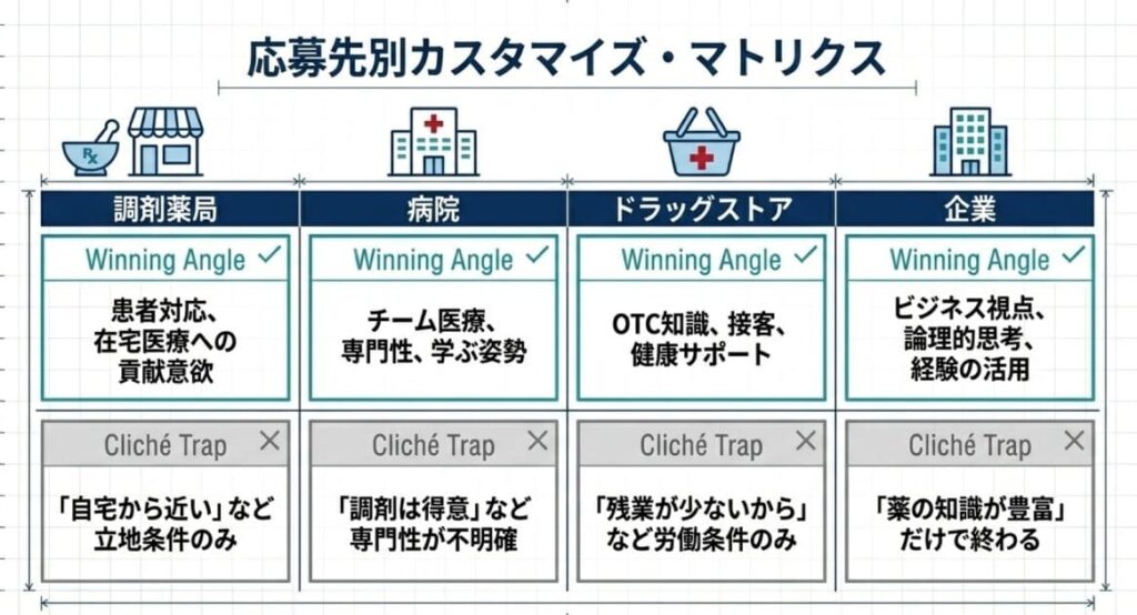 応募先別の志望動機・自己PRの書き方と例