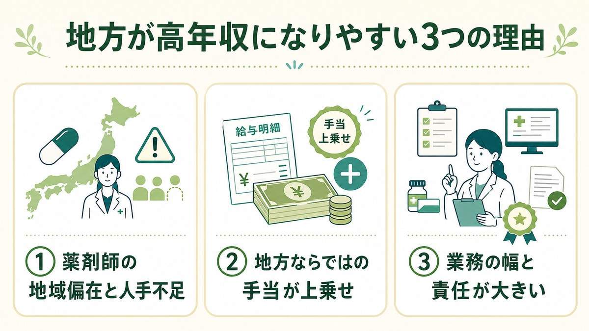 地方が高年収になりやすい3つの理由