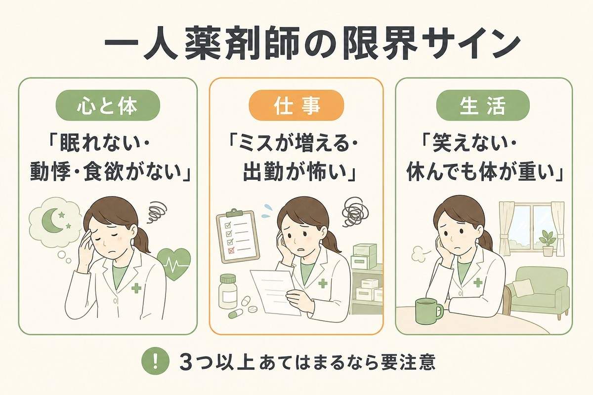 一人薬剤師の「限界サイン」チェック