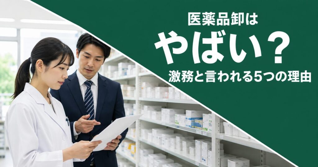 【調査】医薬品卸はやばい？MSが激務と言われる5つの理由と実際のところ