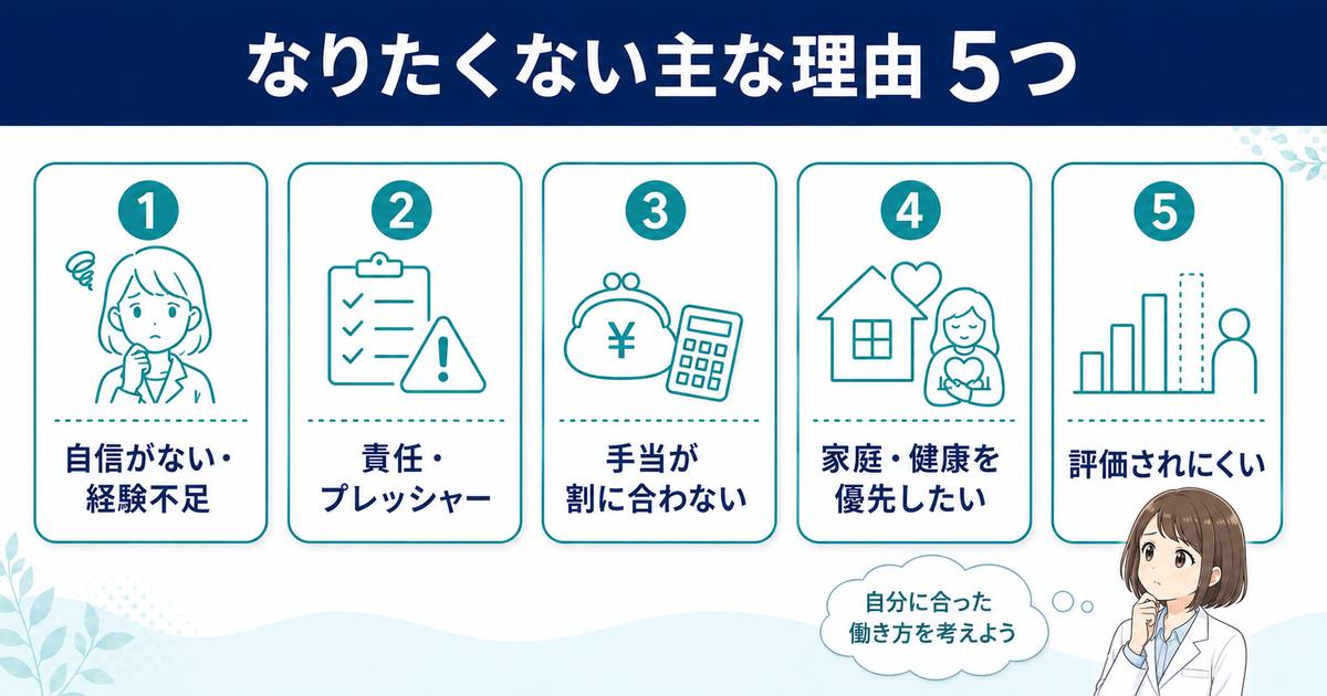 管理薬剤師になりたくない主な理由5つ