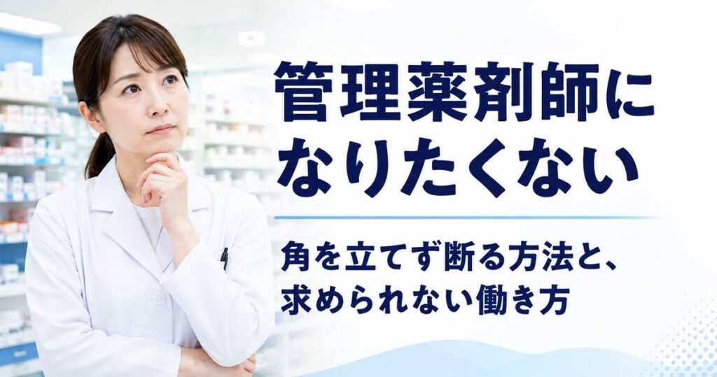 管理薬剤師になりたくない｜角を立てず断る方法と例文・求められない働き方