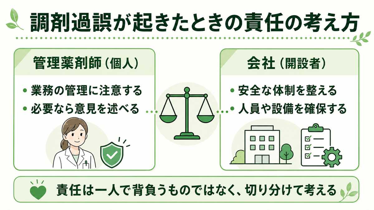 責任の正体|薬機法から見た管理薬剤師の立場