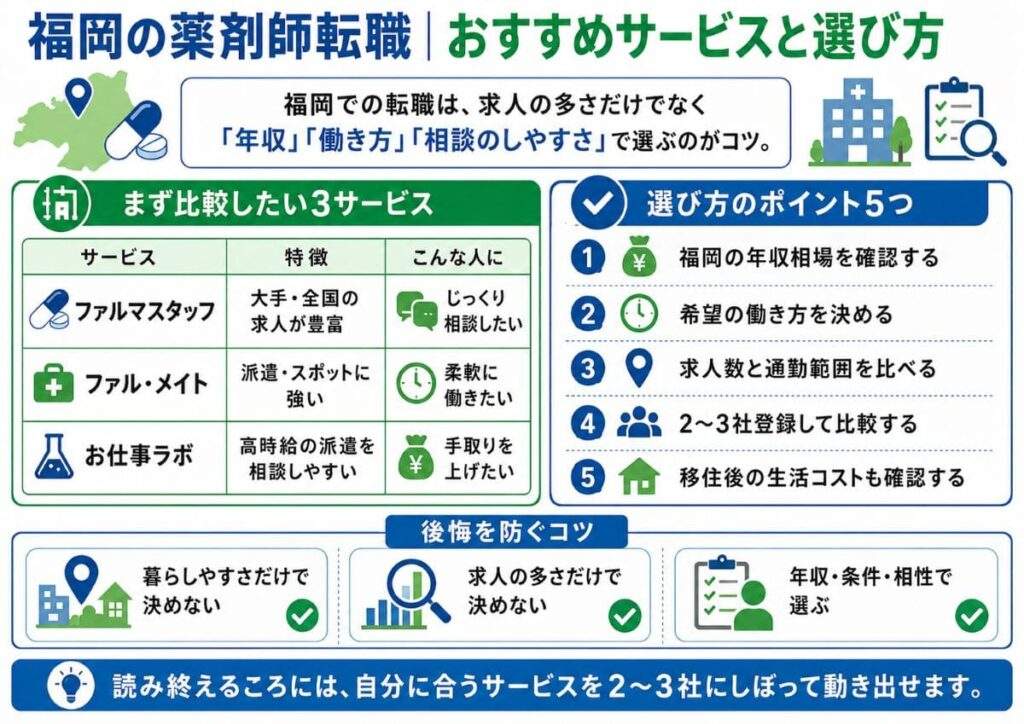 大事なのは、暮らしやすさや求人の多さに流されず、年収相場と働き方をふまえて選ぶことです。