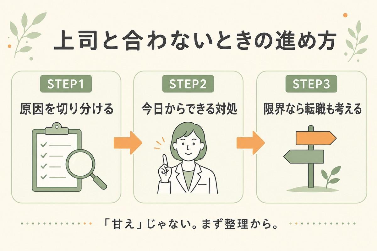 上司と合わないときの進め方3ステップ