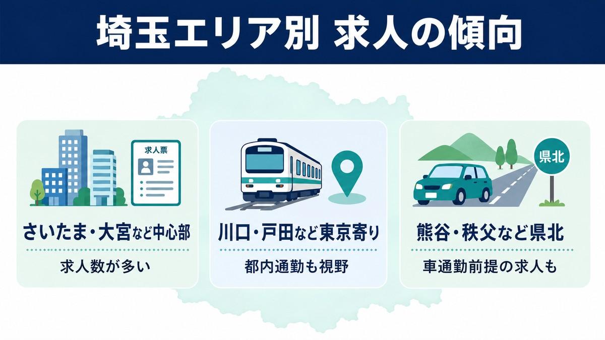 埼玉エリア別の薬剤師求人の傾向