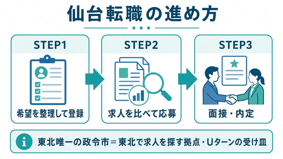 仙台の薬剤師転職を進める3ステップ