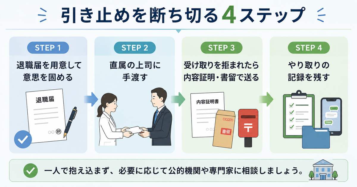 引き止めを断ち切る4ステップ