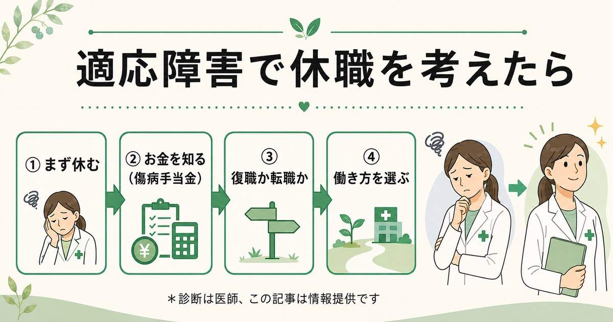 適応障害で休職を考えたときの手続き・お金・復職か転職かの全体の流れ