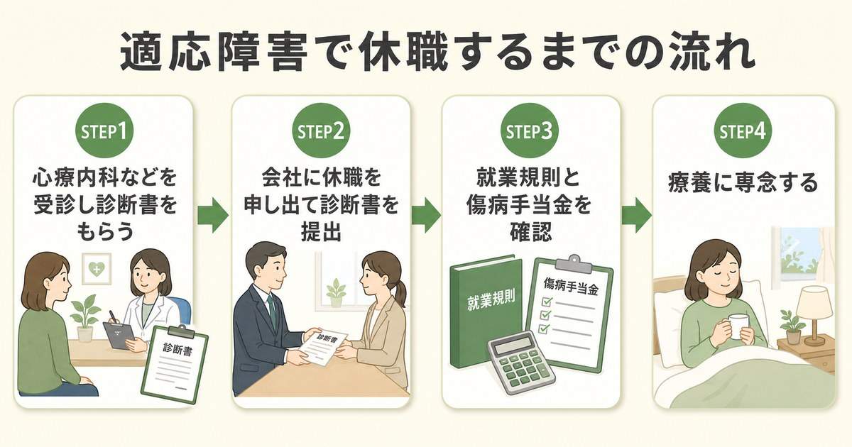 薬剤師が適応障害で休職する手続きの流れ
