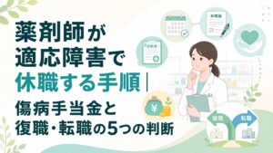 薬剤師が適応障害で休職する手順|傷病手当金と復職・転職の5つの判断