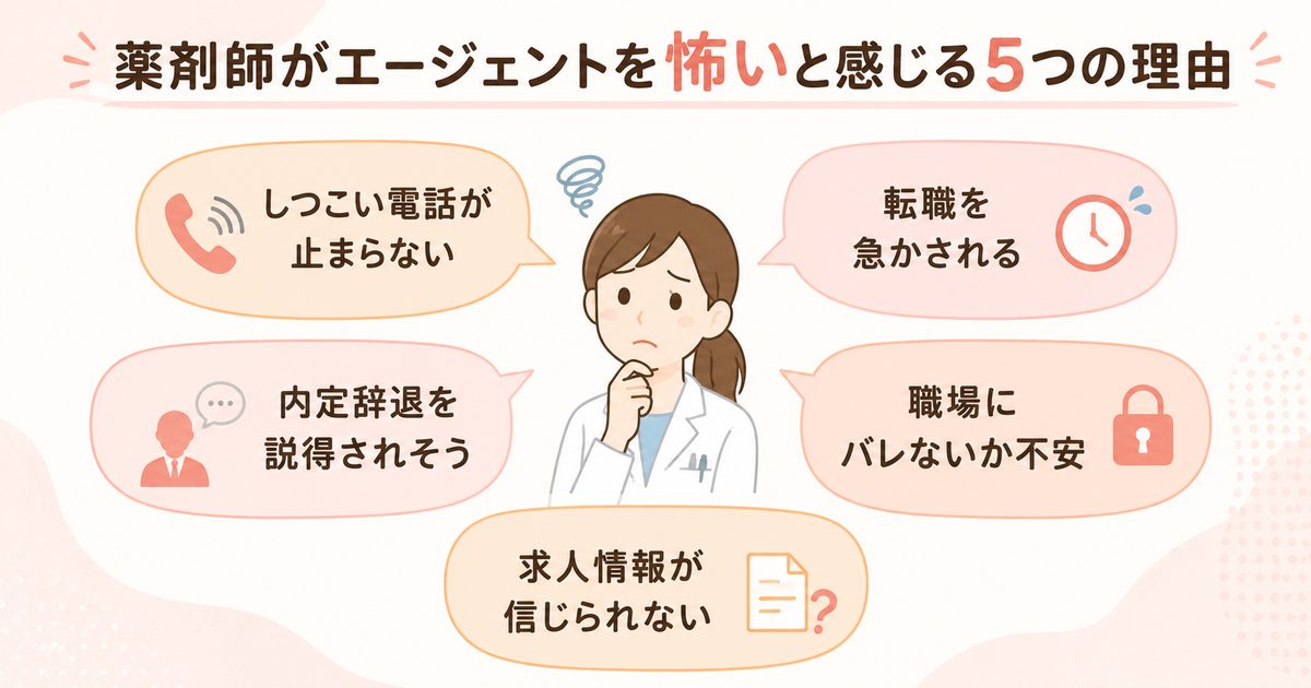 薬剤師が転職エージェントを怖いと感じる5つの理由