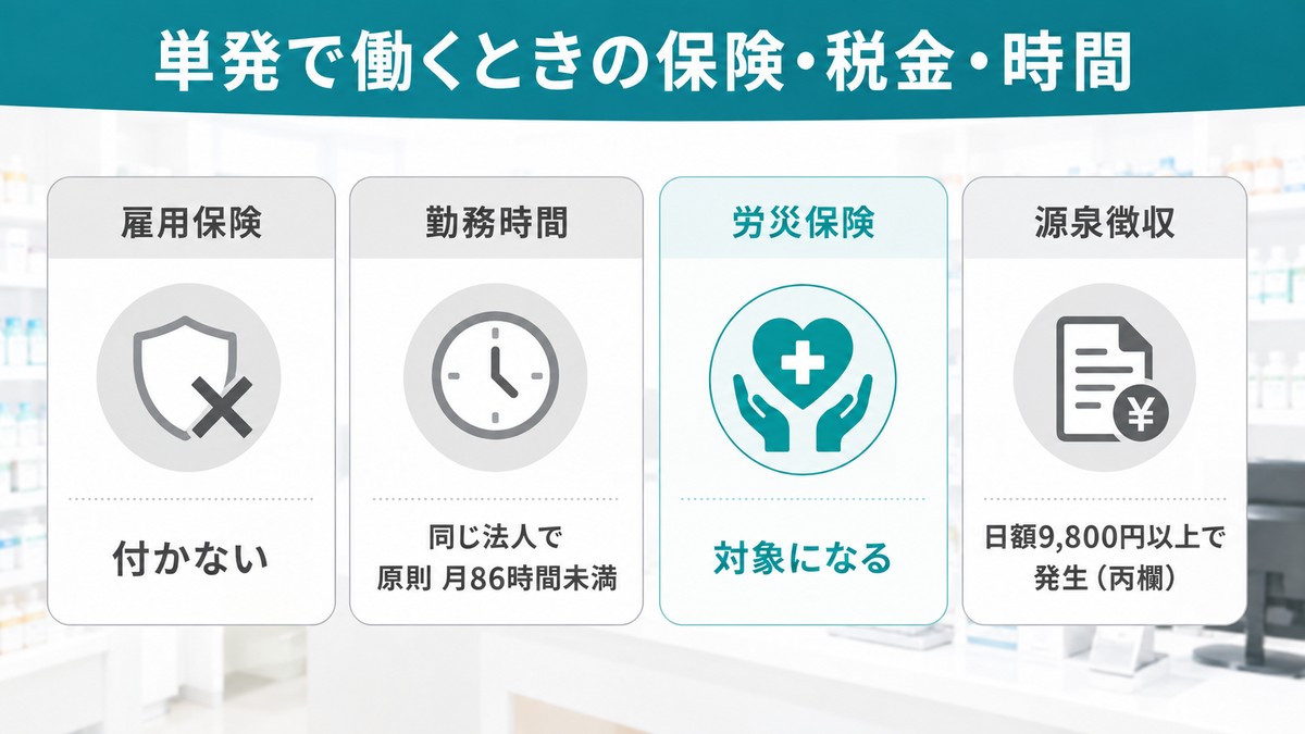 単発で働くときの保険・税金・時間